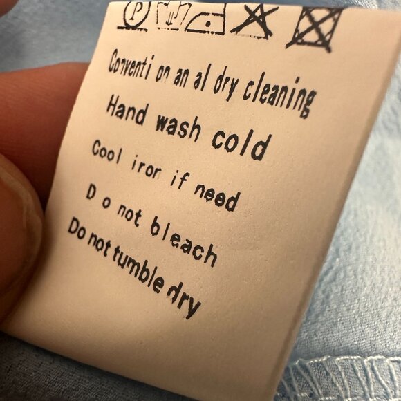 Womens Cowl Neck Blue Blouse Size Medium 96% Polyester & 4% Spandex - Picture 4 of 4